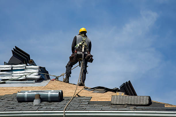 Professional Gutter Installation technician working in Lakeview, GA